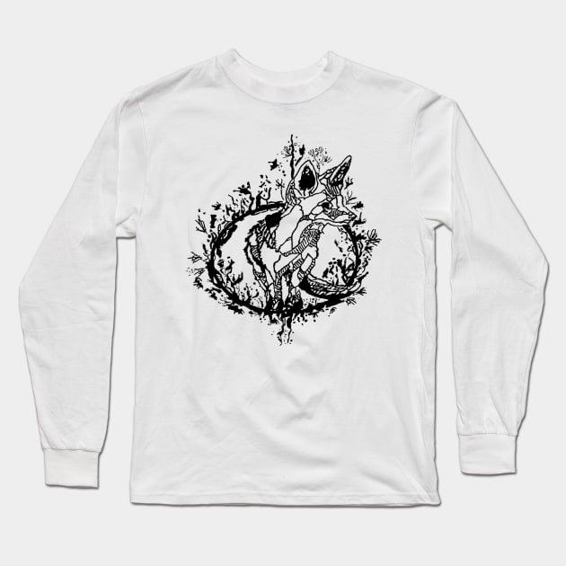 Fox tribal Long Sleeve T-Shirt by Eikia